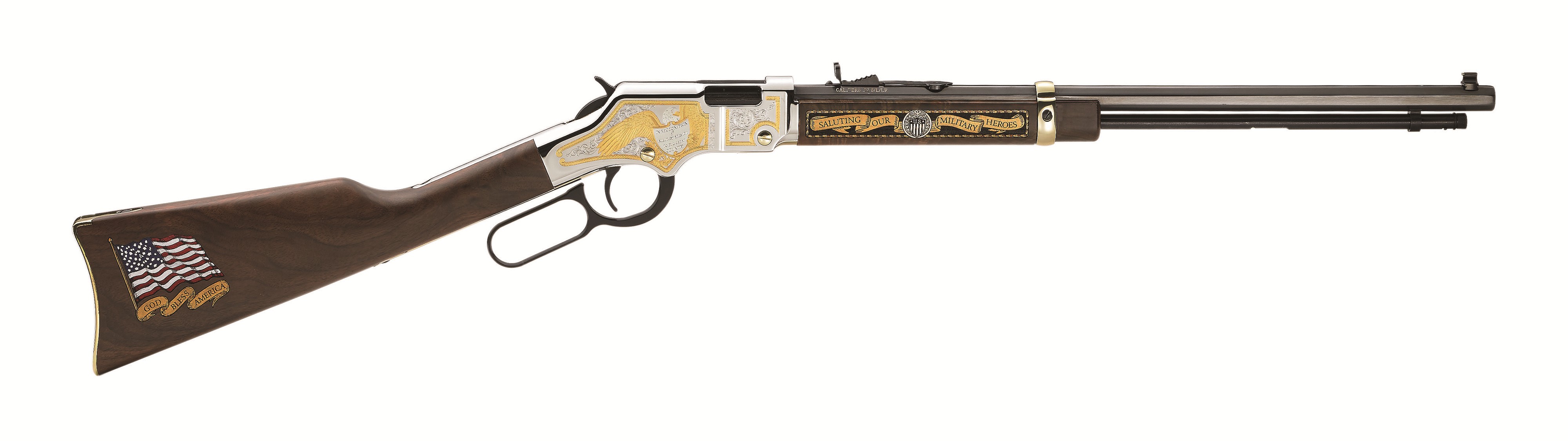 HENRY GOLDEN BOY MILITARY SERVICE TRIBUTE 2ND EDITION .22 S/L/LR 16RD 20IN BARREL H004MS2 - Win Repeating Arms Promotion